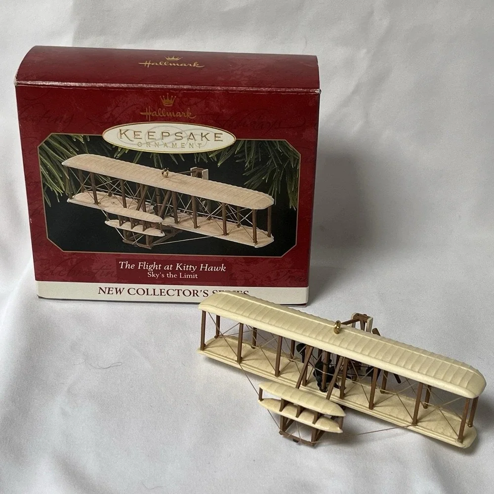 Hallmark 1997 #1 Sky's the Limit Ornament Flight of the Kitty Hawk Aircraft wBox